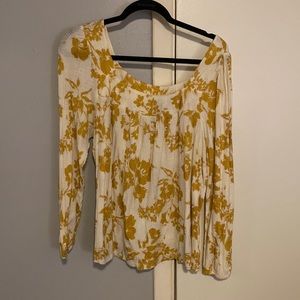Lucky Brand long sleeve floral top